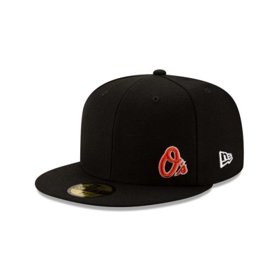 Black Baltimore Orioles Hat - New Era MLB Flawless 59FIFTY Fitted Caps USA2739850